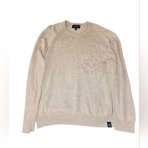 Men's Lucky Brand Welterweight Cotton Beige Sweater M